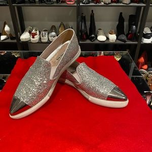 Miu Miu Cap Toe snickers, glitter, size 36/US6